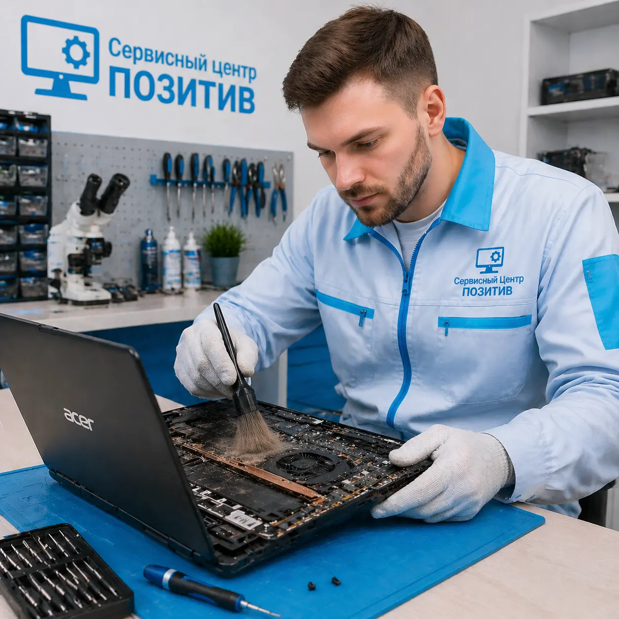 Чистка ноутбука Acer от пыли в Воткинске | Замена термопасты