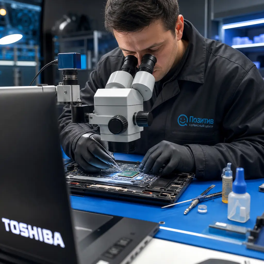 Замена видеокарты ноутбука Toshiba в Воткинске
