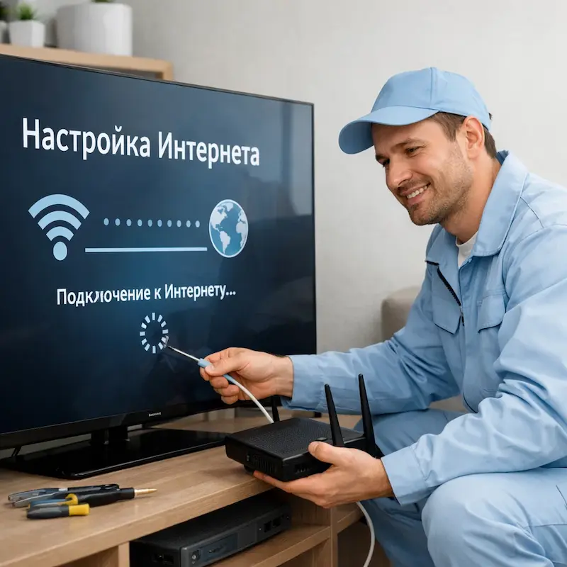 Настройка интернета на ТВ в Воткинске